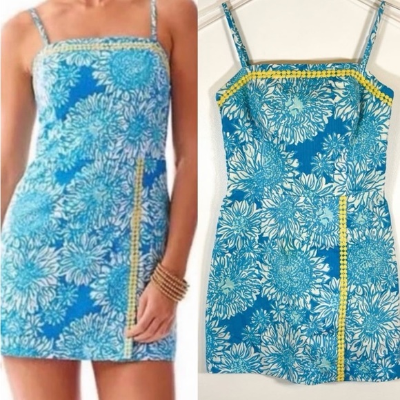 Lilly Pulitzer Dresses & Skirts - Lilly Pulitzer Blue and White Floral Mini Skort Dress, Size 2